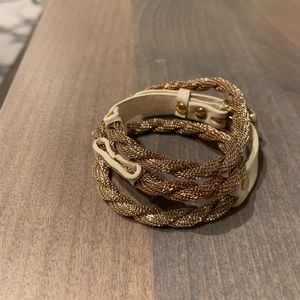 Gold braided wrap bracelet
